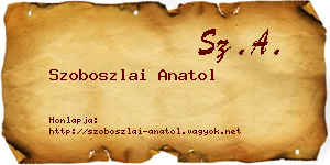 Szoboszlai Anatol névjegykártya